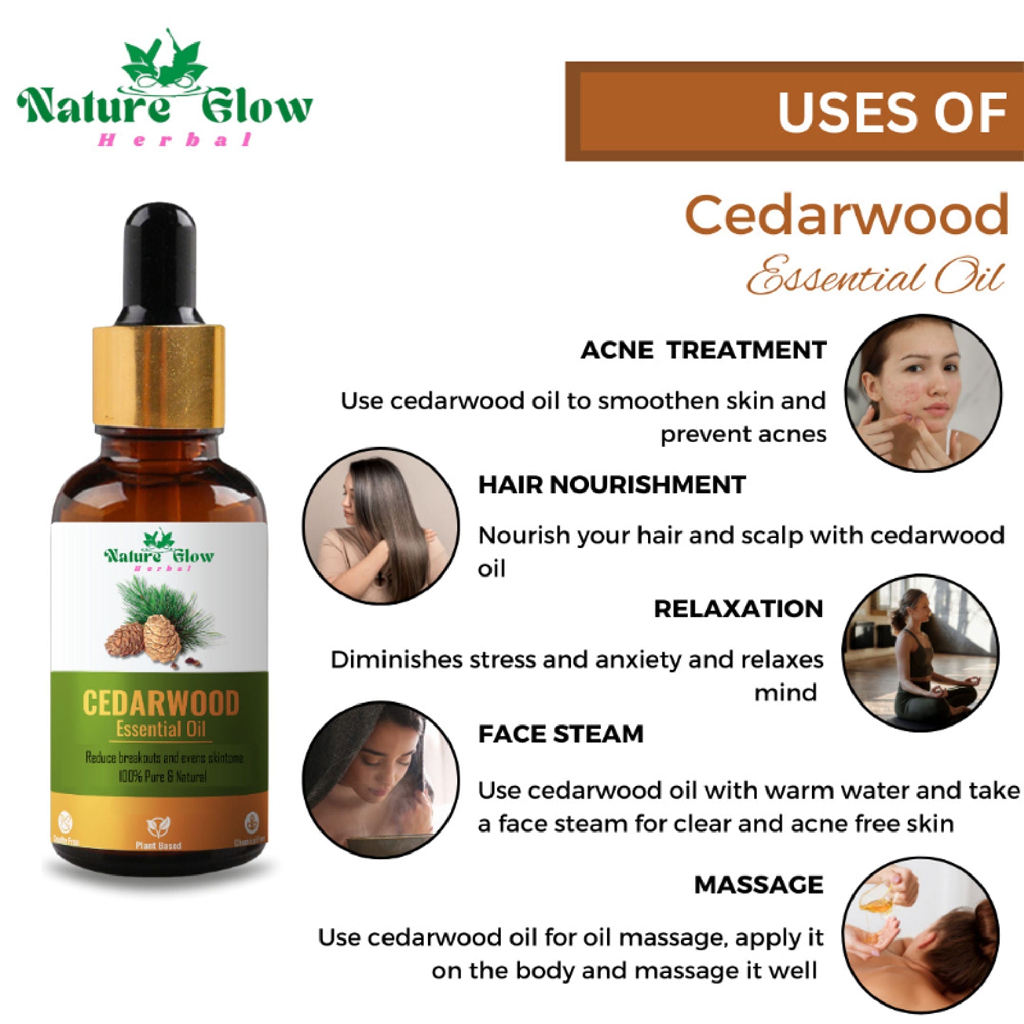 Nature Glow Herbal Cedarwood Essential Oil