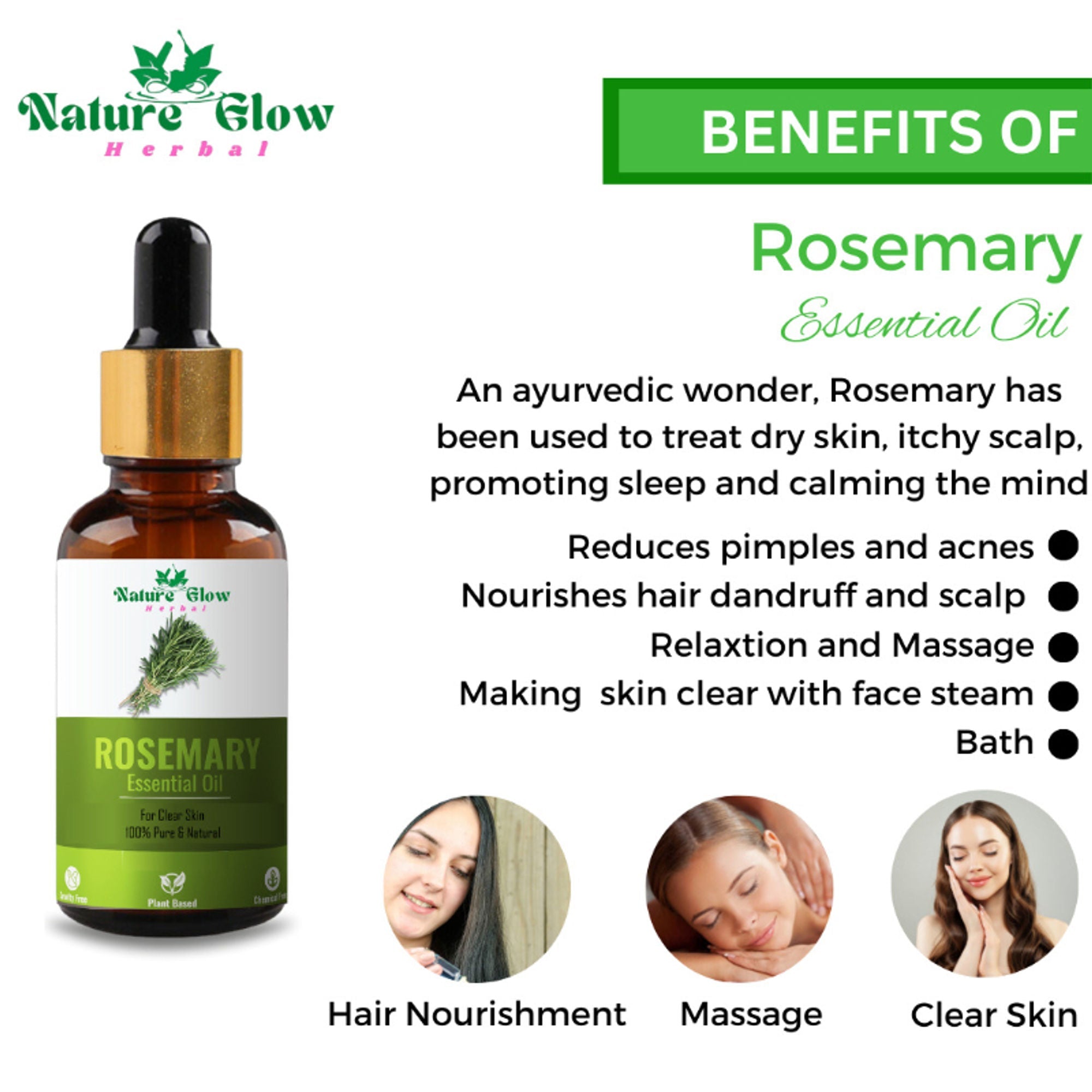 Nature Glow Herbal Rosemary Essential Oil