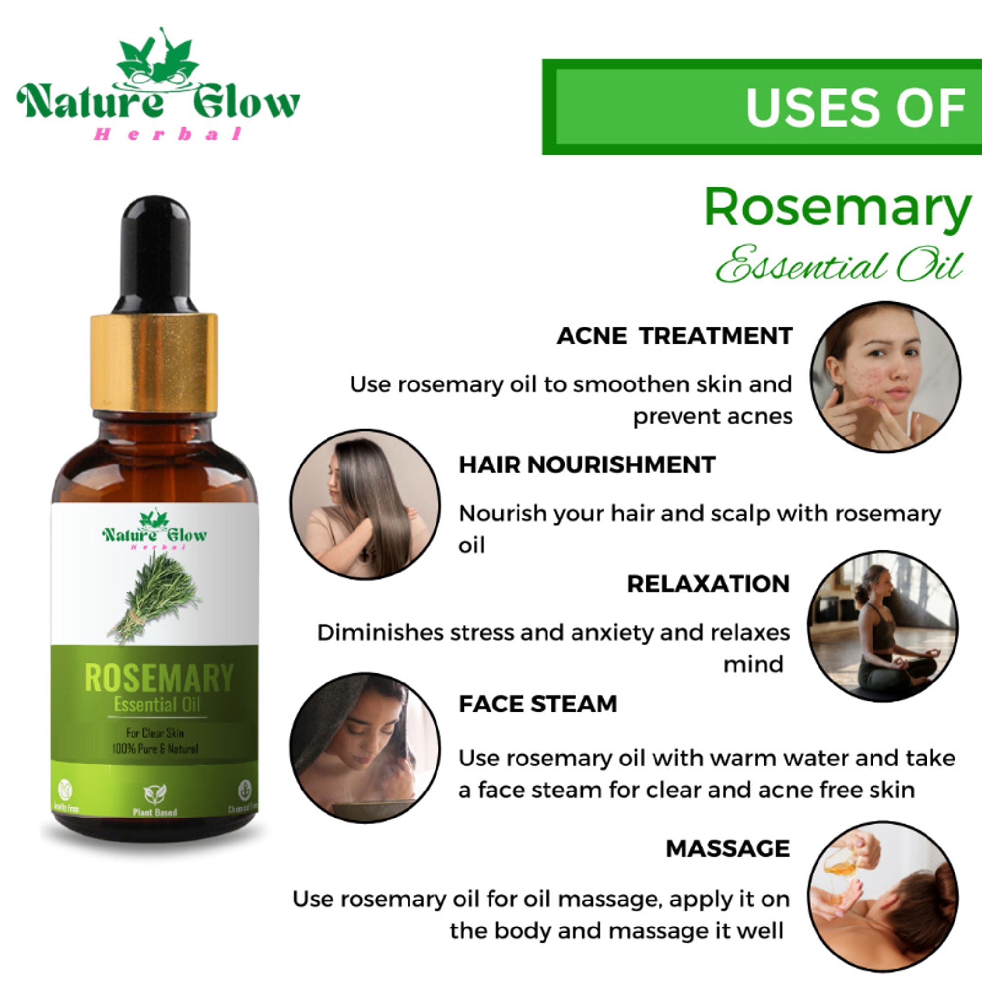Nature Glow Herbal Rosemary Essential Oil