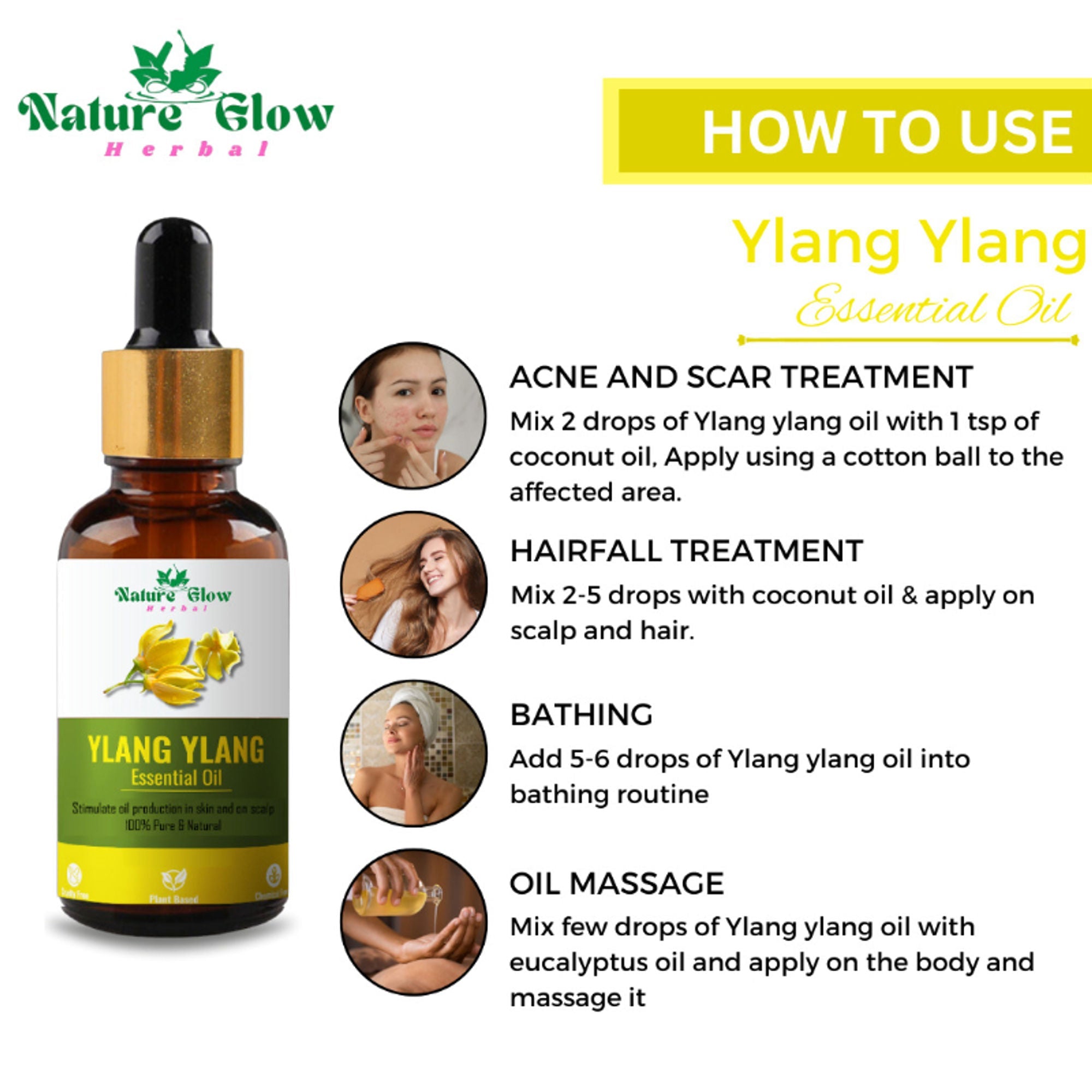 Nature Glow Herbal Ylang Ylang Essential Oil
