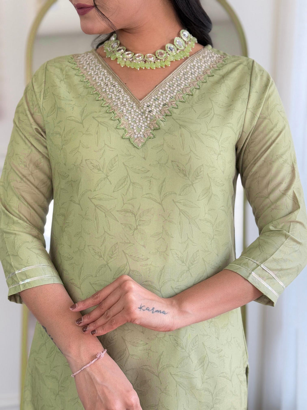 The52 Beautiful Women's Rayon Fabric Straight Kurta, Pant and Dupatta Set - Distacart
