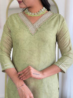 The52 Beautiful Women's Rayon Fabric Straight Kurta, Pant and Dupatta Set - Distacart