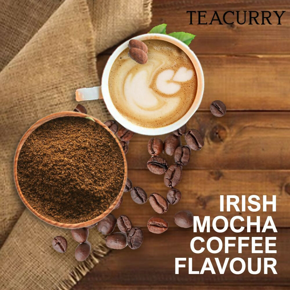 Teacurry Irish Mocha Instant Coffee - Arabica Freeze Dried Coffee for Instant Hot & Cold Coffee - Distacart