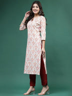 Sangria Printed Straight Kurtas
