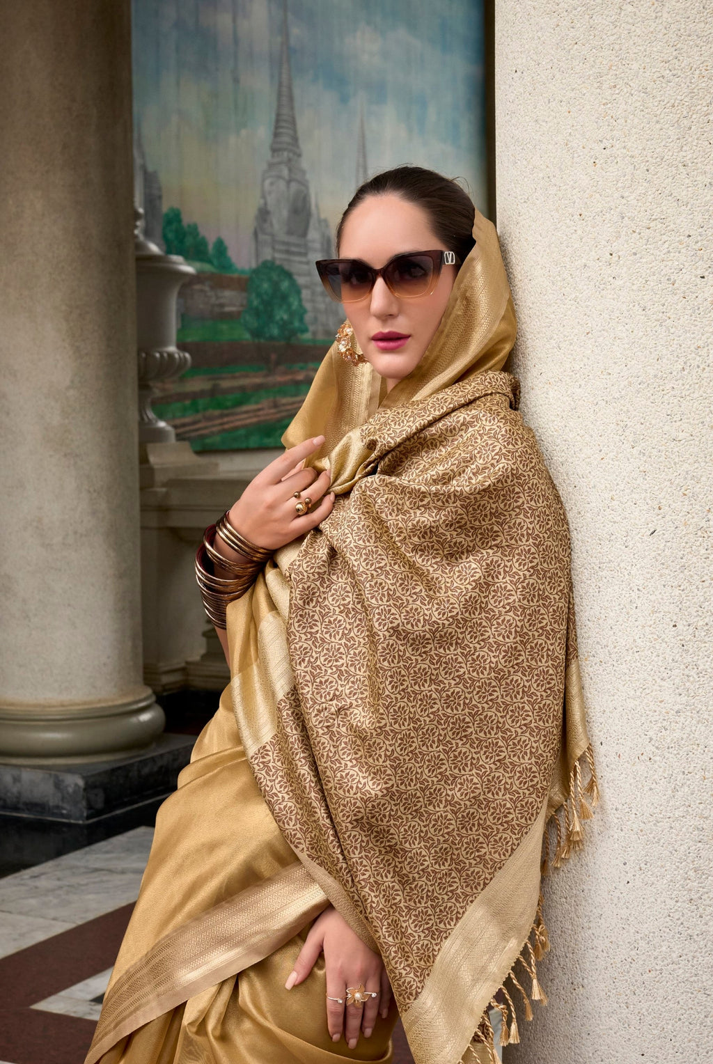 Anaita Chiku Designer Weaving Pure Tissue Saree With Blouse - Distacart
