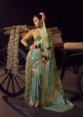 Anaita Sea Green Viscose Tissue Has Worked Pallu Saree With Embroidered Blouse Piece - Distacart