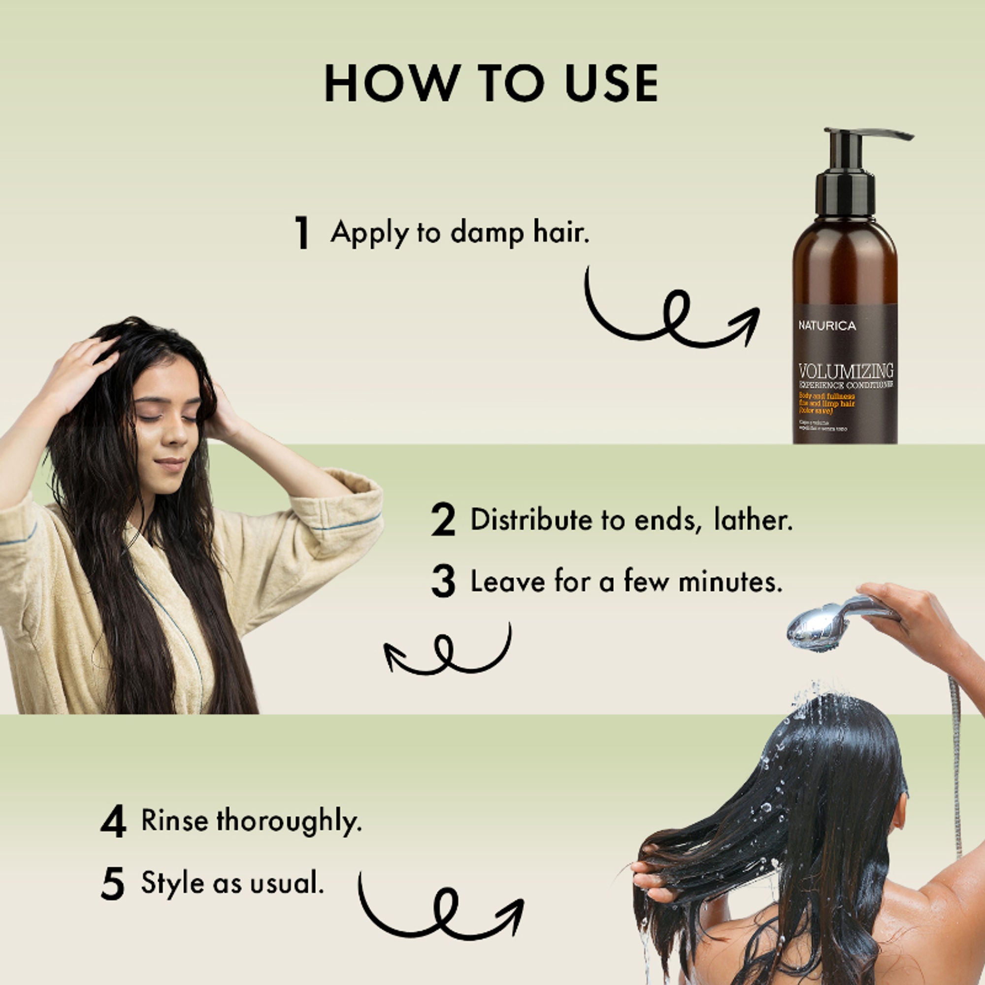Naturica Volumizing Experience Conditioner for Fine Hair, Restore Softness with Wheat Germ Protein