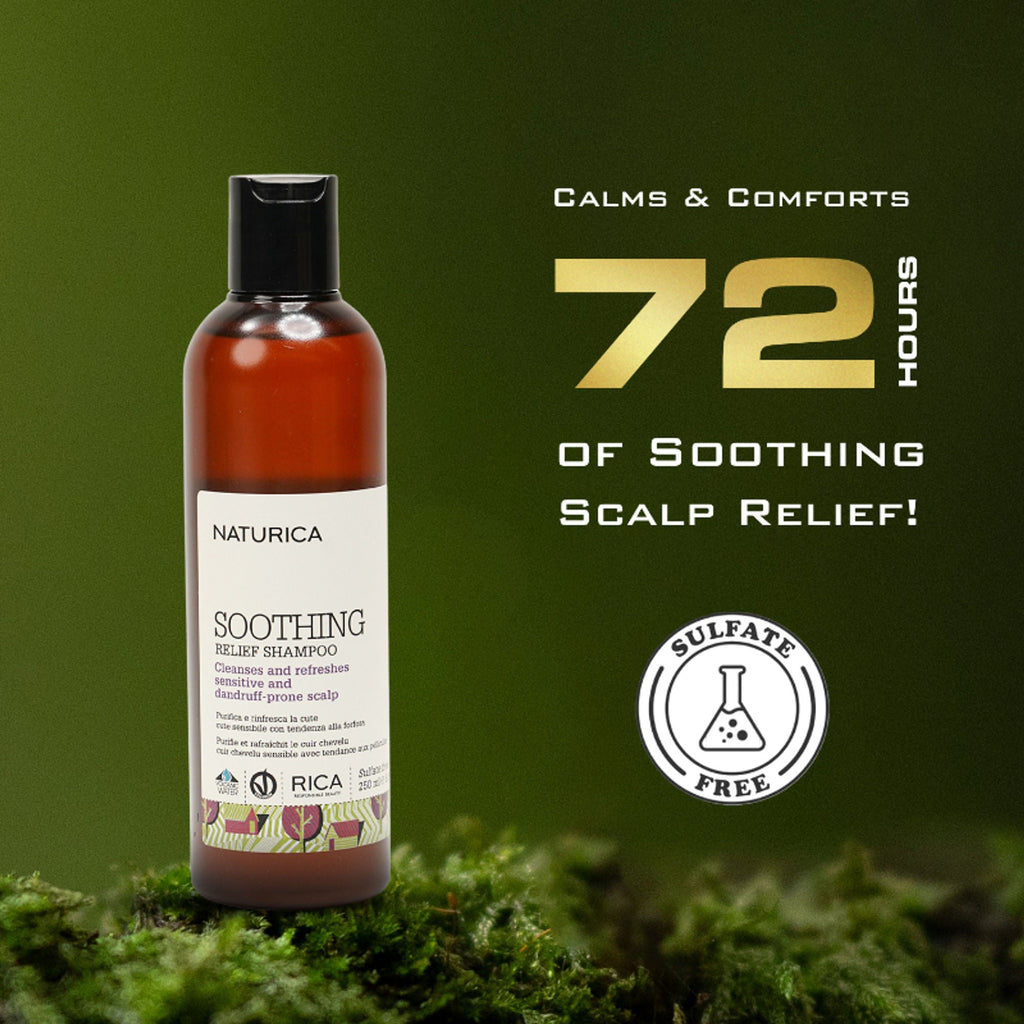 Naturica Soothing Relief Anti-Dandruff Shampoo for Sensitive Scalp, Refreshes with Camomile & Thyme