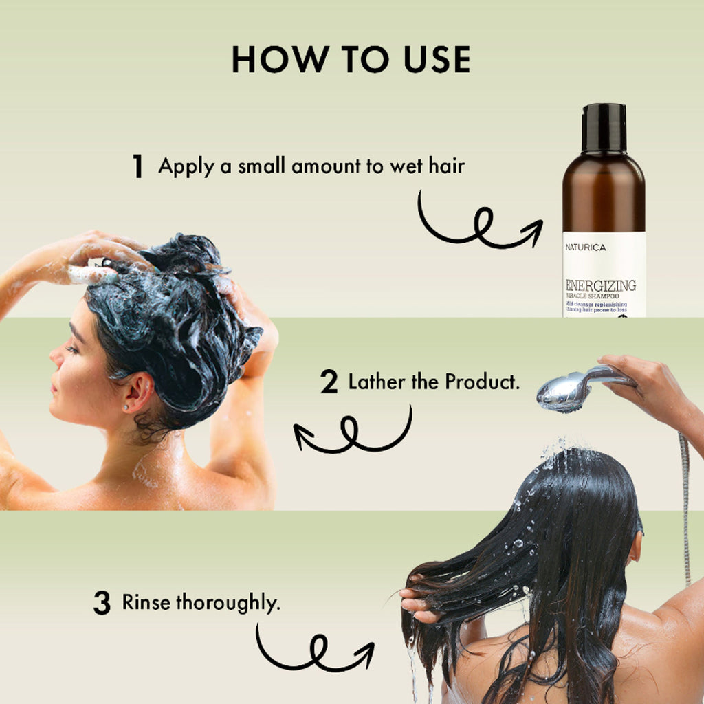 Naturica Energizing Miracle Shampoo for Thin Hair, Strengthen with Rosemary Oil & Ginseng Extract