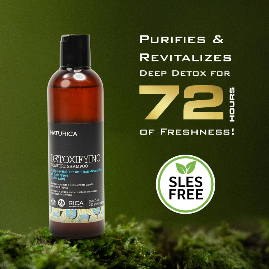 Naturica Detoxifying Comfort Anti-Pollution Shampoo for All Hair Type, Revitalize with Mint & Caper