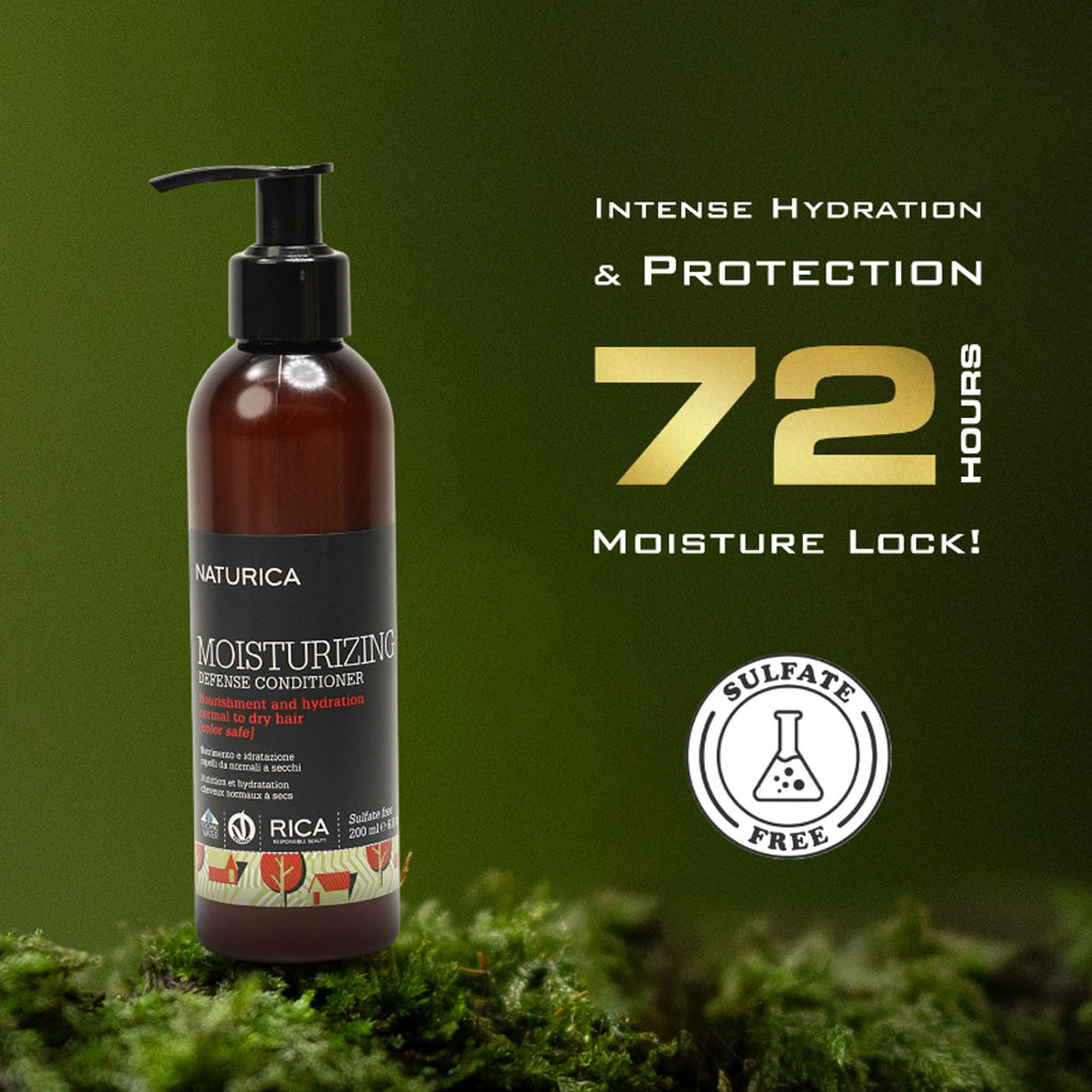 Naturica Moisturizing Defense Conditioner for Dry and Frizz Hair, Nourish with Grape oil & Keratin