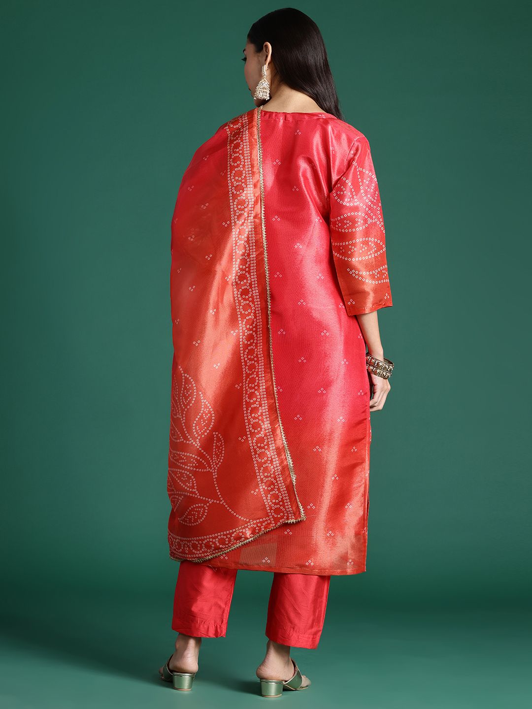 Indo Era Ethnic Motifs Printed Zari Kurta with Trousers & With Dupatta - Distacart
