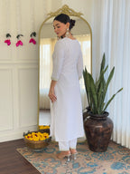The52 Women's Beautiful Viscose Embroidery work Straight Kurta with Pant and Dupatta Set - Distacart
