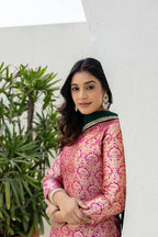 Teeya Creation Pink Viscose Jacquard Party Wear Designer Suit - Distacart