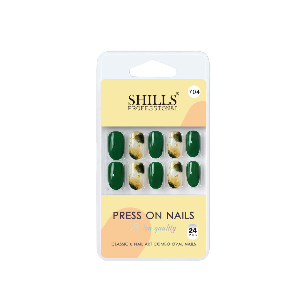shills professional reusable press on nails oval spn704