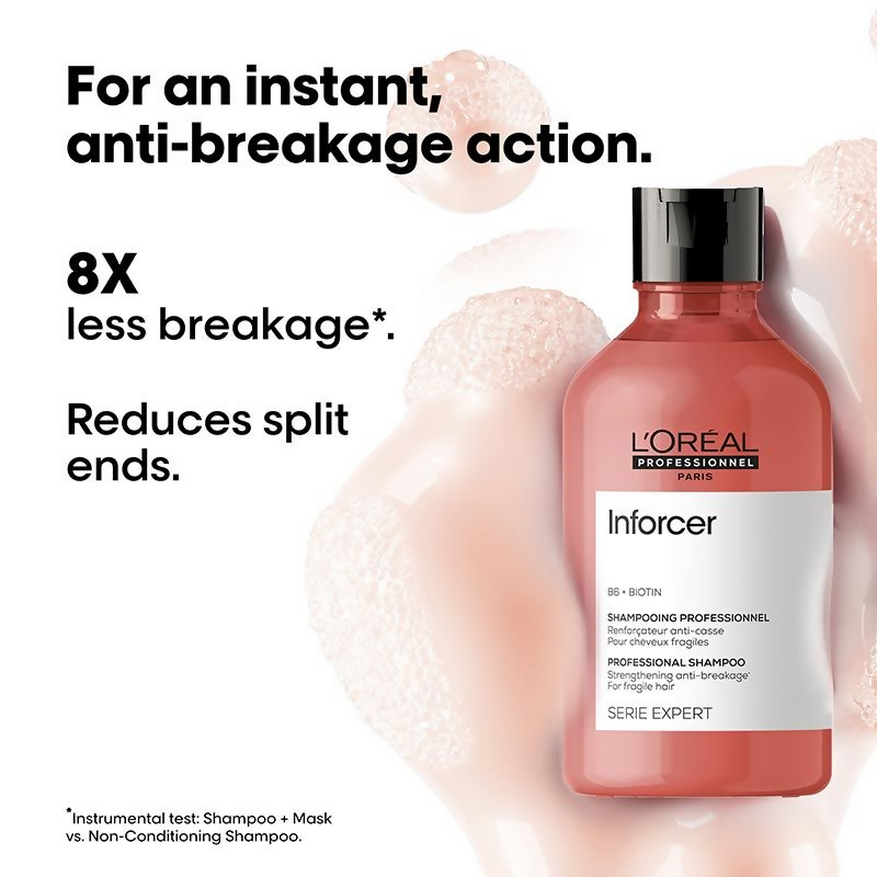 L'Oreal Professionnel Inforcer Shampoo For Reduced Hair Breakage With Biotin & Vitamin B6 - Distacart