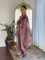 The52 Women's Viscose Embroidery work Straight Kurta with Pant and Dupatta Set - Distacart