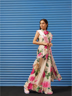 Tikhi Imli Floral Printed Poly Crepe Saree - Distacart