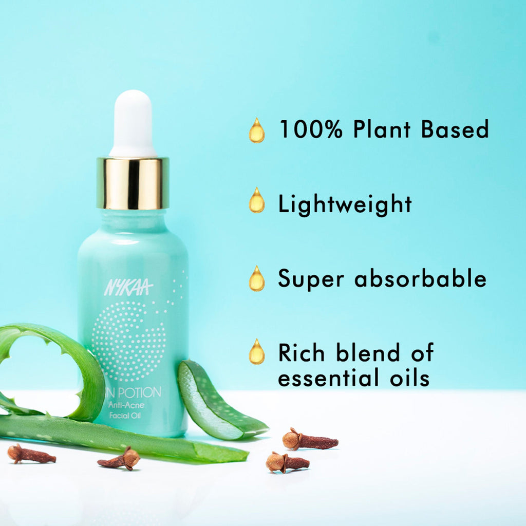Nykaa Naturals Anti-Acne Face Oil Serum with Tea Tree Oil for oil control and acne prone skin