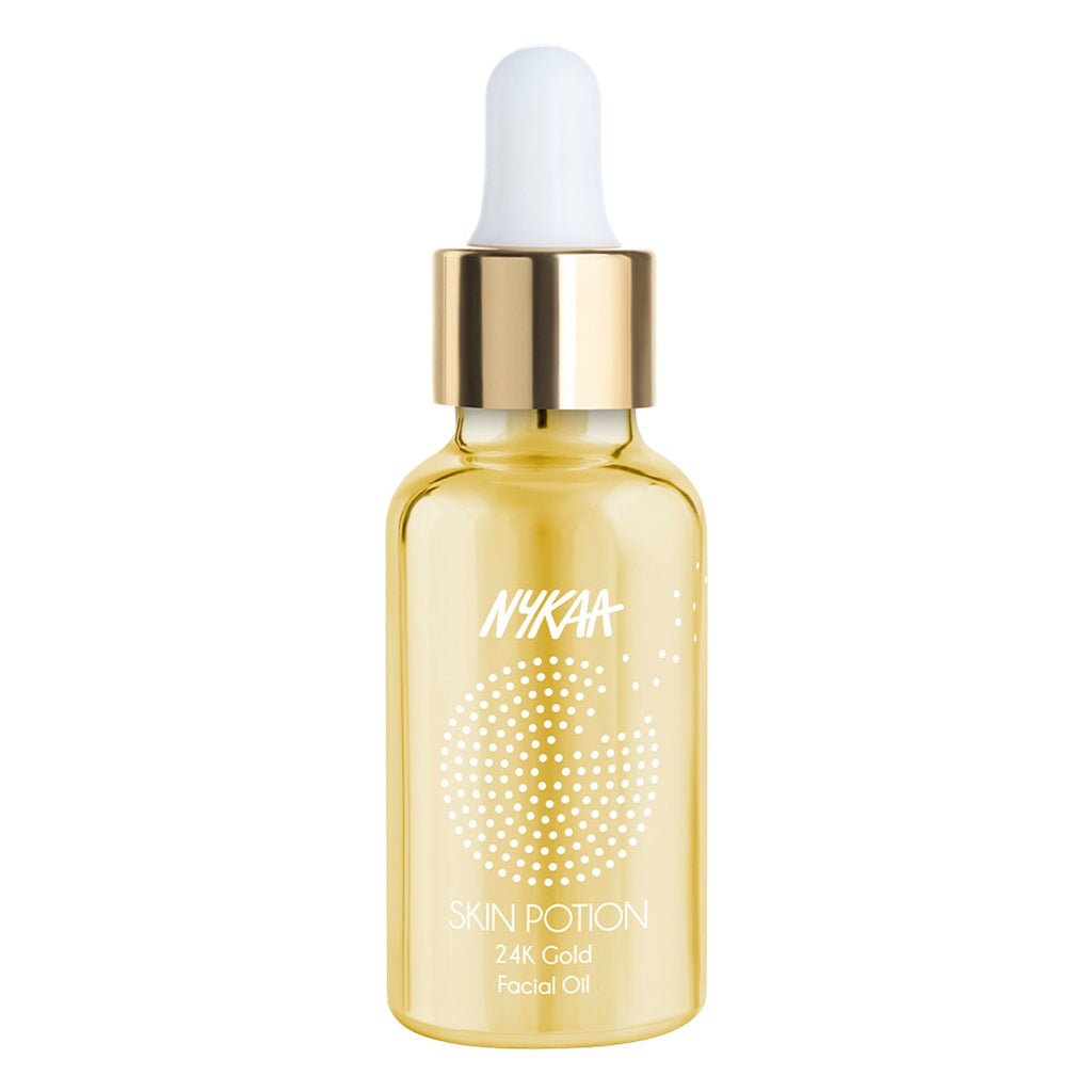 Nykaa Naturals Skin Potion 24K Gold Collagen Boosting Face Oil Serum with Squalene