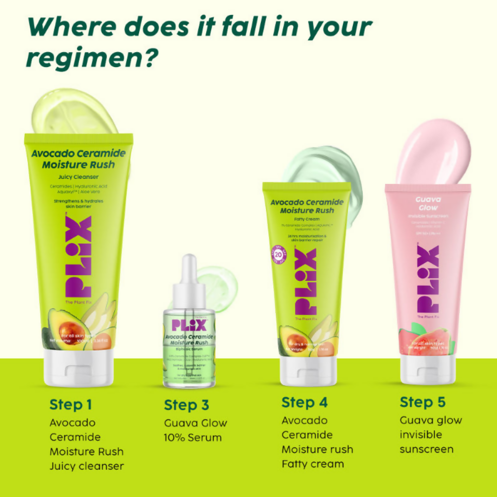 PLIX The Plant Fix Barrier Repair Regime Combo with Avocado Serum & Cleanser