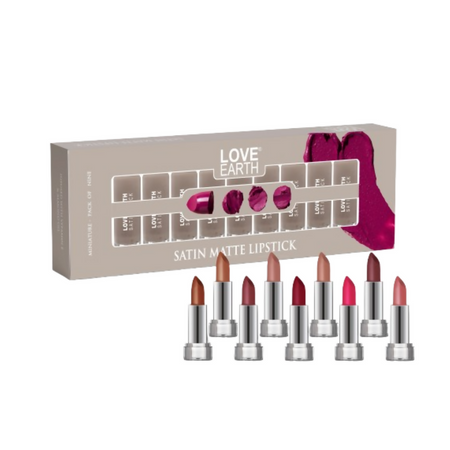 Love Earth Satin Matte Finish Lipstick Combo Kit