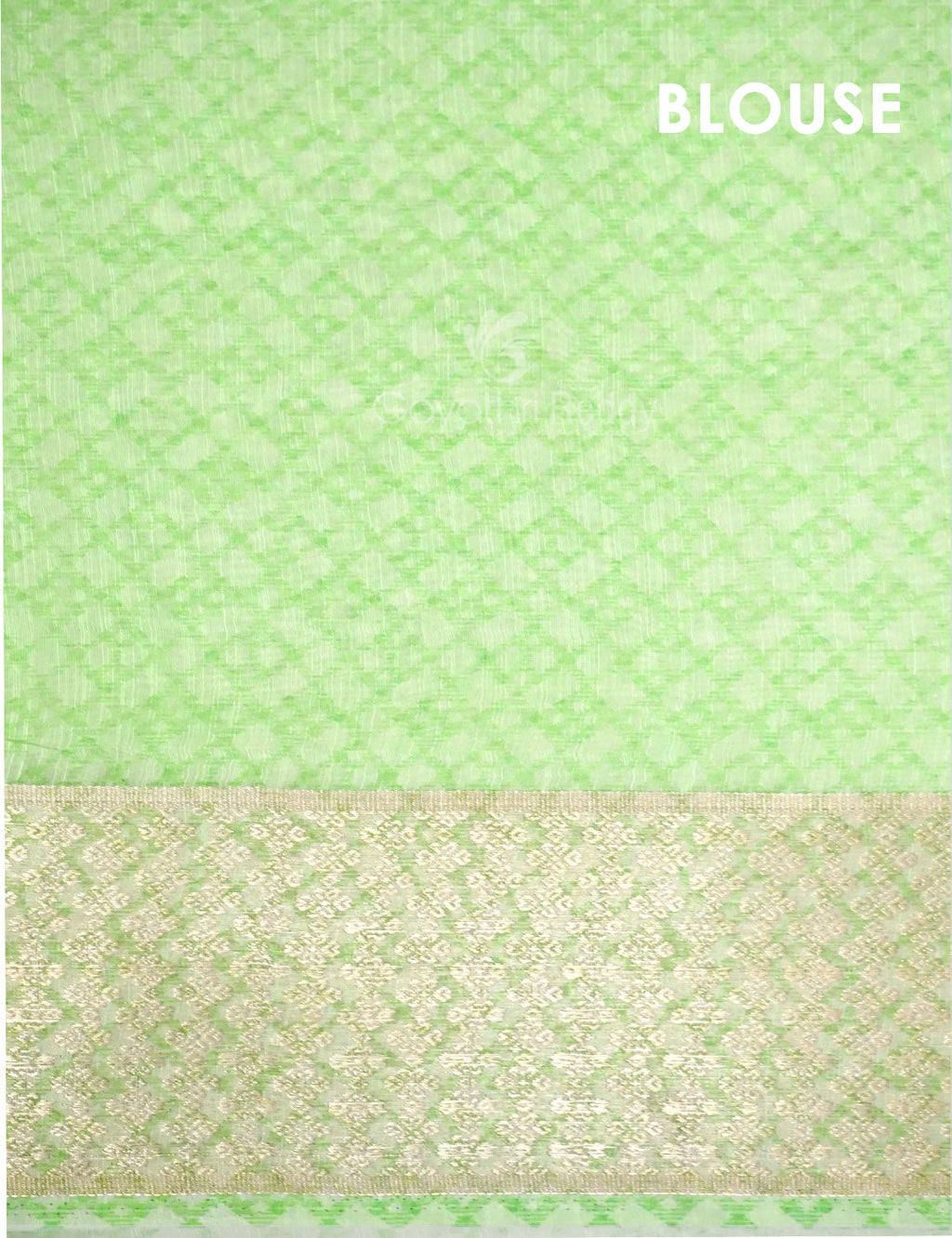 Shades of Light Parrot Green Colour Floral Design Semi Chanderi Saree By Gayathri Reddy Designer Studio