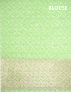 Shades of Light Parrot Green Colour Floral Design Semi Chanderi Saree By Gayathri Reddy Designer Studio