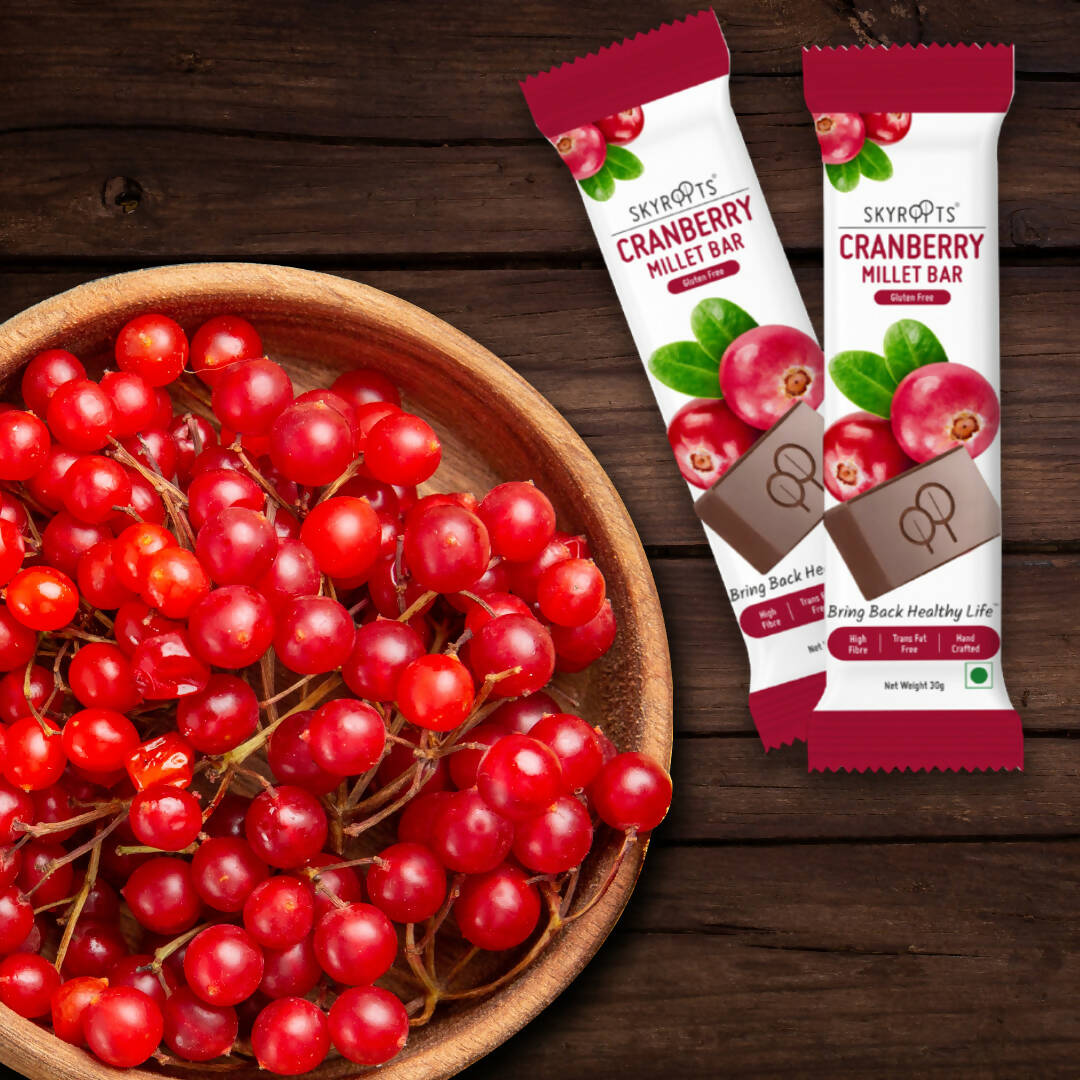 Skyroots Cranberry Millet Bar - Distacart