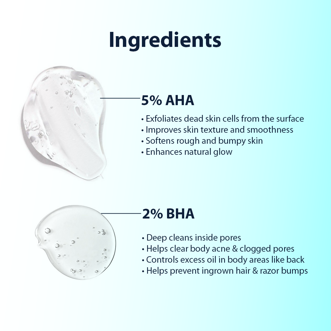 Dermistry 5% AHA 2% BHA Exfoliating D Tan Detan Acne Removal Body Wash For Oily All and Strawberry Skin - Distacart