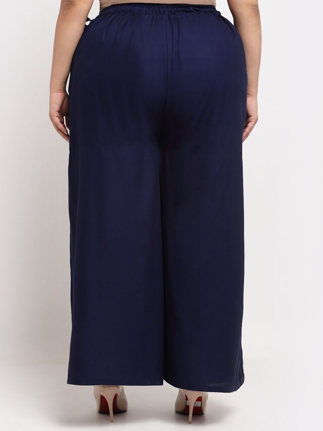 TAG 7 Women Plus Size Mid-Rise Wide Leg Palazzos