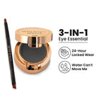 Swiss Beauty 3 In 1 Eyeliner, Eyebrow Filler and Kajal , 24-Hour Stay ,Waterproof - 01 Black
