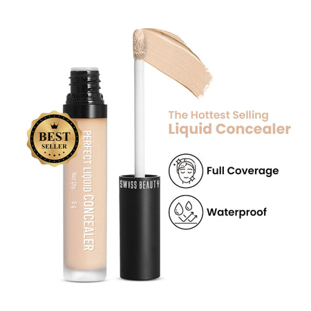 Swiss beauty Full Coverage Liquid Concealer With Jojoba Oil - 03 Light Moyen