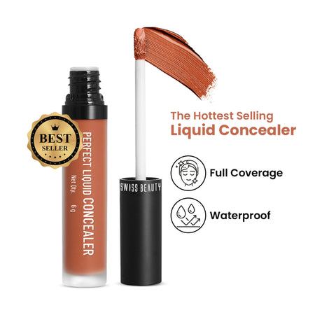 Swiss beauty Full Coverage Liquid Concealer With Jojoba Oil - 09 Orange