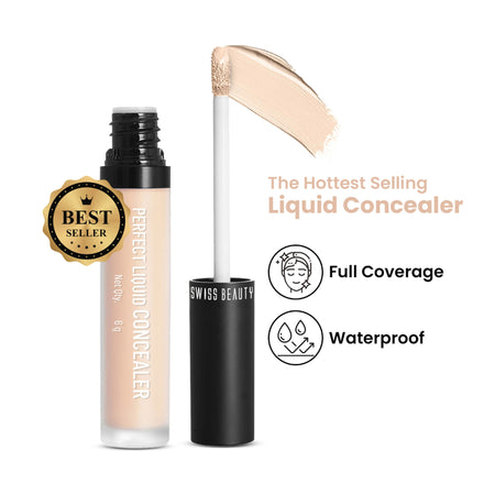 Swiss beauty Full Coverage Liquid Concealer With Jojoba Oil - 11 Creamy Beige