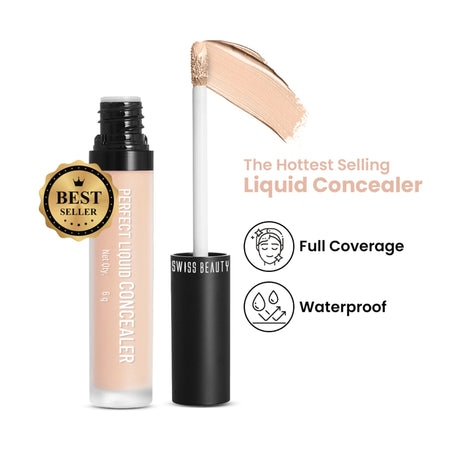Swiss beauty Full Coverage Liquid Concealer With Jojoba Oil - 13 Classic Nude