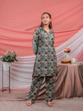 Yufta Cotton Digital Printed Blue Workwear Kurta Co Ord Set With Pintuck Detailing - Distacart