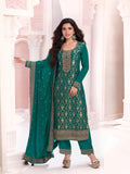 Anaita Dark Green Dola Silk Thread Sequence Embroidered Salwar Suit - Distacart