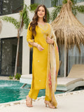The52 Women's Viscose Embroidery work Straight Kurta with Pant and Dupatta Set - Distacart