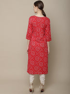 Sangria Bandhani Printed Cotton Kurta