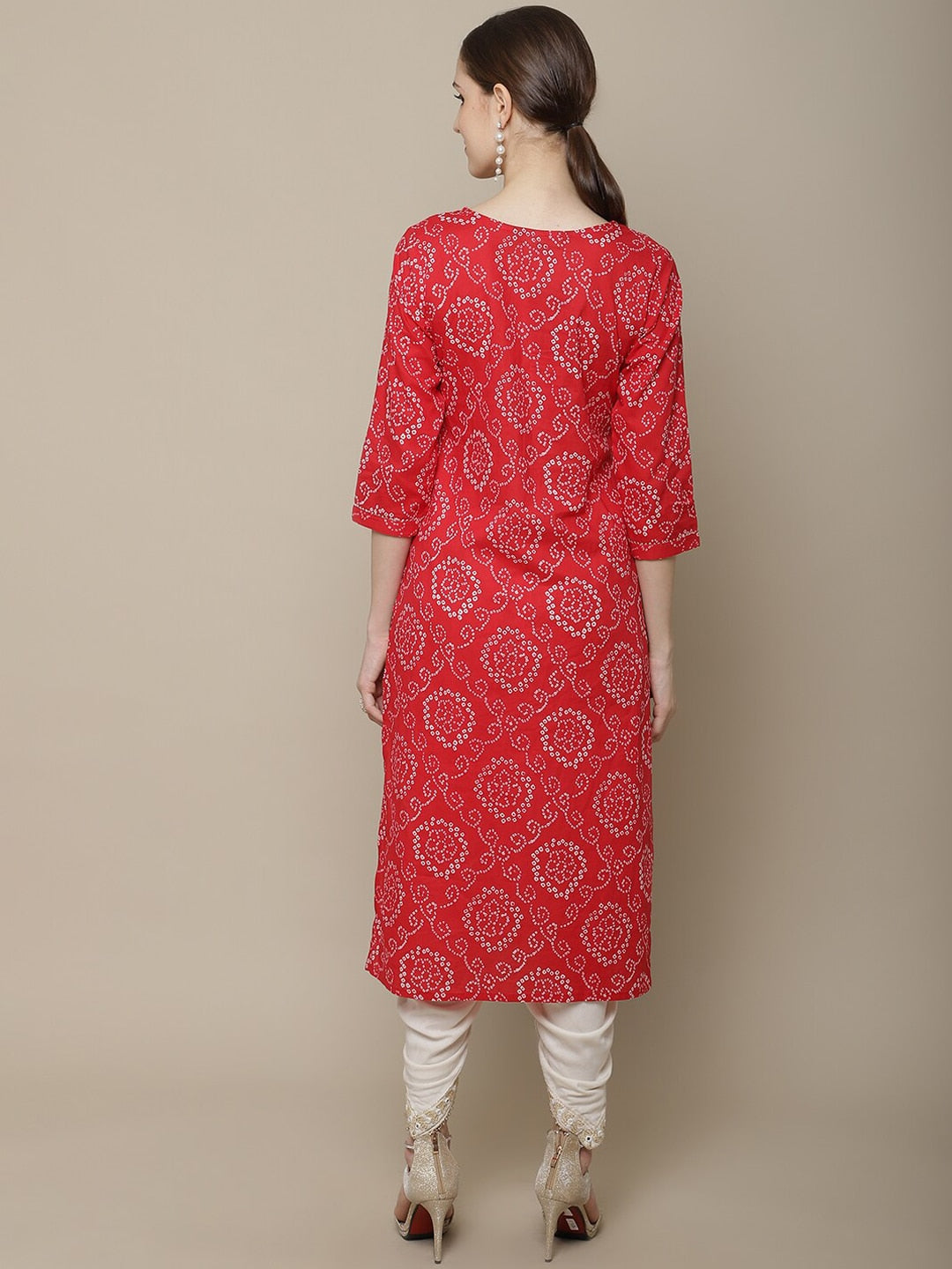 Sangria Bandhani Printed Cotton Kurta