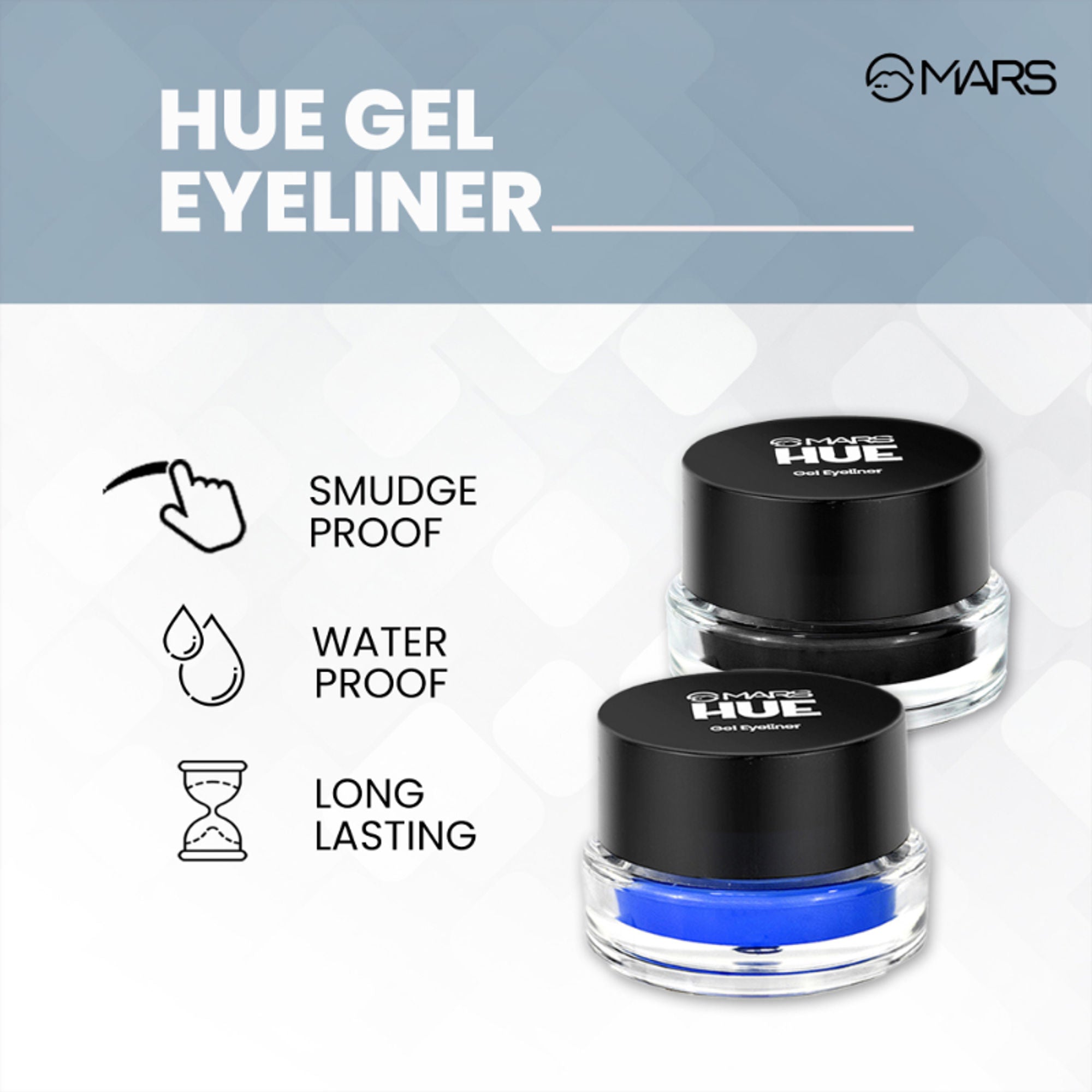 MARS Cosmetics 2-In-1 Hue Gel Eyeliner With 2 Brush Set - 1 - Distacart