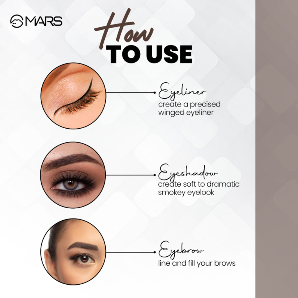 MARS Cosmetics 2-In-1 Hue Gel Eyeliner With 2 Brush Set - 2 - Distacart