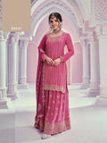 Anaita Pink Chiffon Sequins Embroidered Readymade Salwar Suit - Distacart