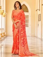 Tikhi Imli Ethnic Motifs Zari Art Silk Saree