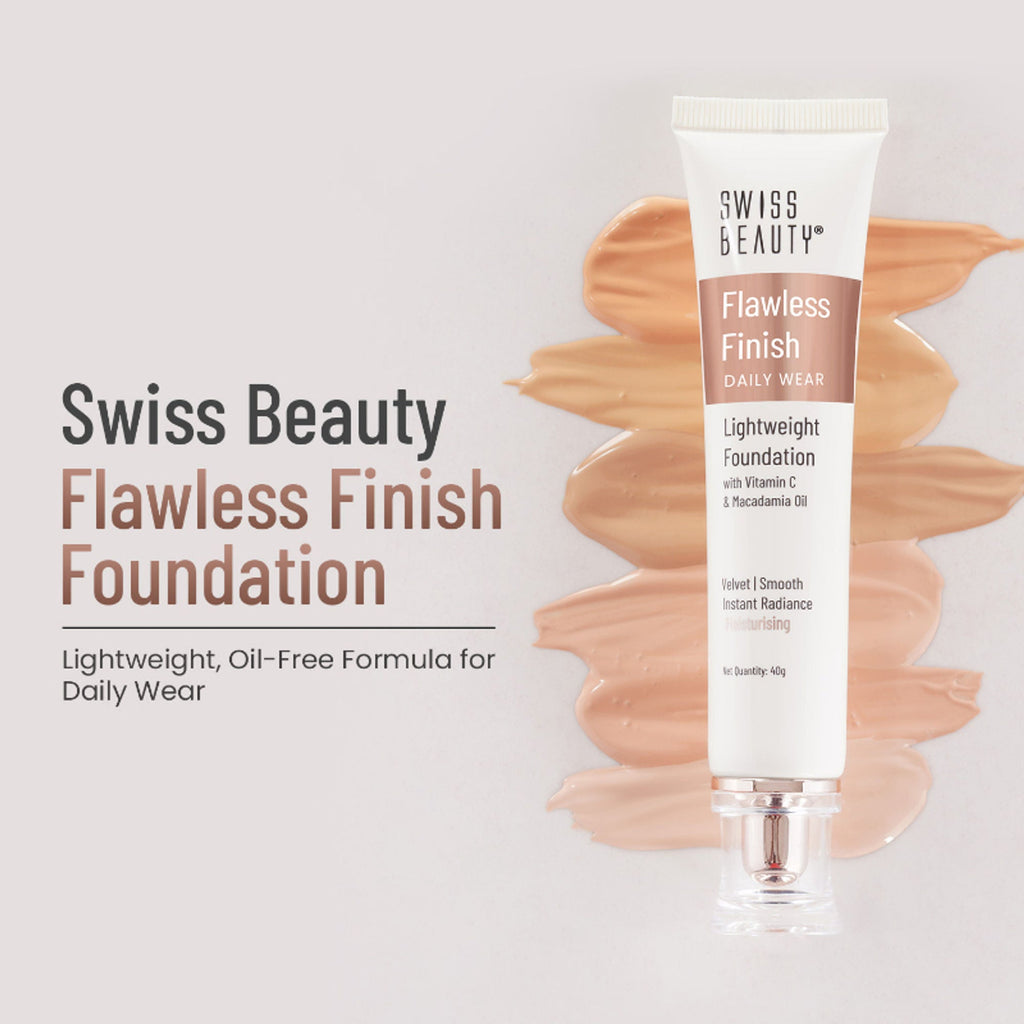 Swiss Beauty Flawless Finish Daily Wear Lightweight Foundation - 02 Soft Ivory - Distacart