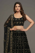 Lehenga Mart Designer Indian Wedding Lehenga Choli-Black - Distacart