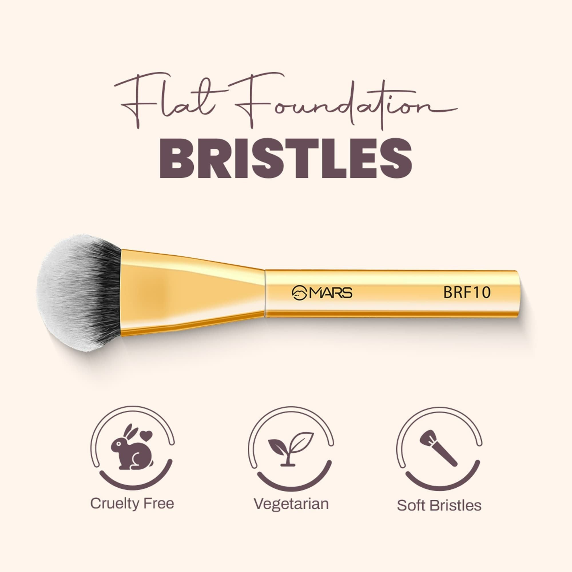 MARS Cosmetics Artist'S Arsenal Flat Foundation Brush - Golden