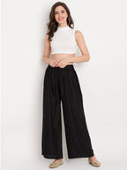 TAG 7 Women Pack of 3 Solid Wide Leg Palazzos