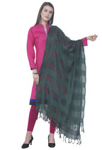Mominos Fashion Moeza Bottle Green Window Cotton Dupatta - Distacart
